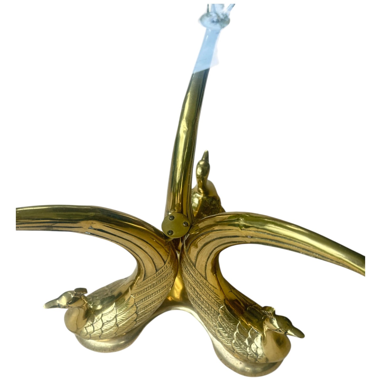 Brass Peacock Coffee/Side Table- Hollywood Regency Style