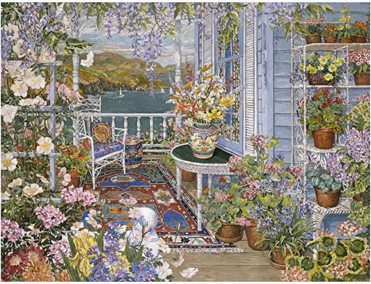 John Powell Hand Signed "Wild Roses" Serigraph on Paper