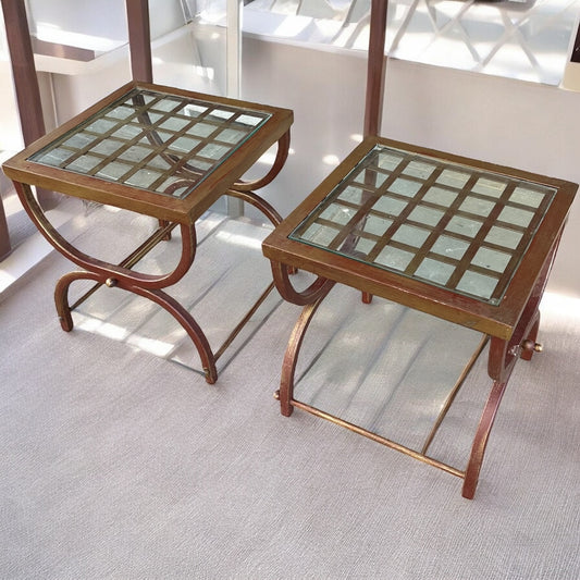 Pair of Vintage Metal End Tables