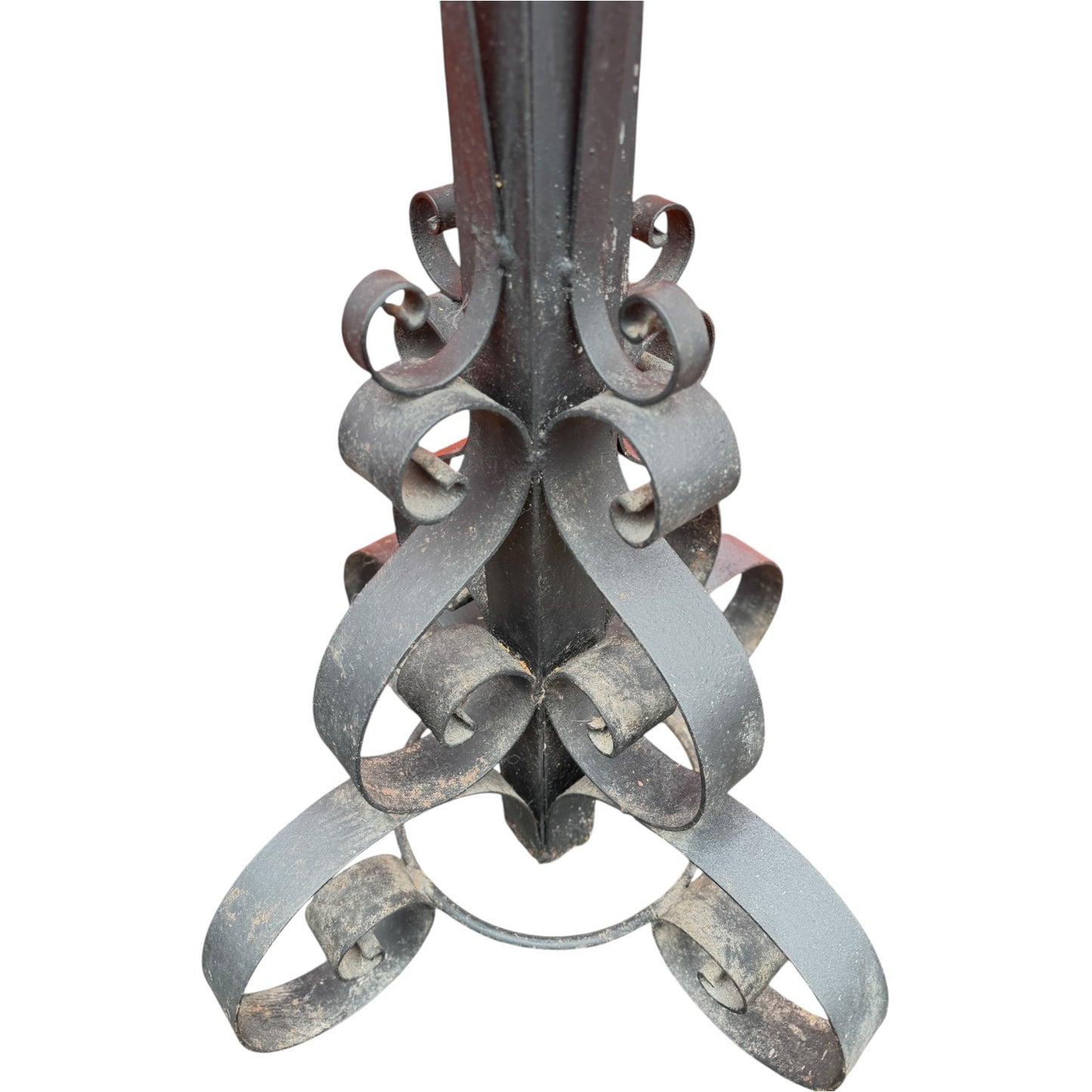 Antique 44" H Hand-Forged Iron Candlesticks – Pair